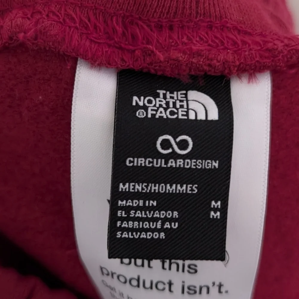 North Face Mens Sweatpants Red Joggers Heritage Patch Size Medium Logo Pockets
